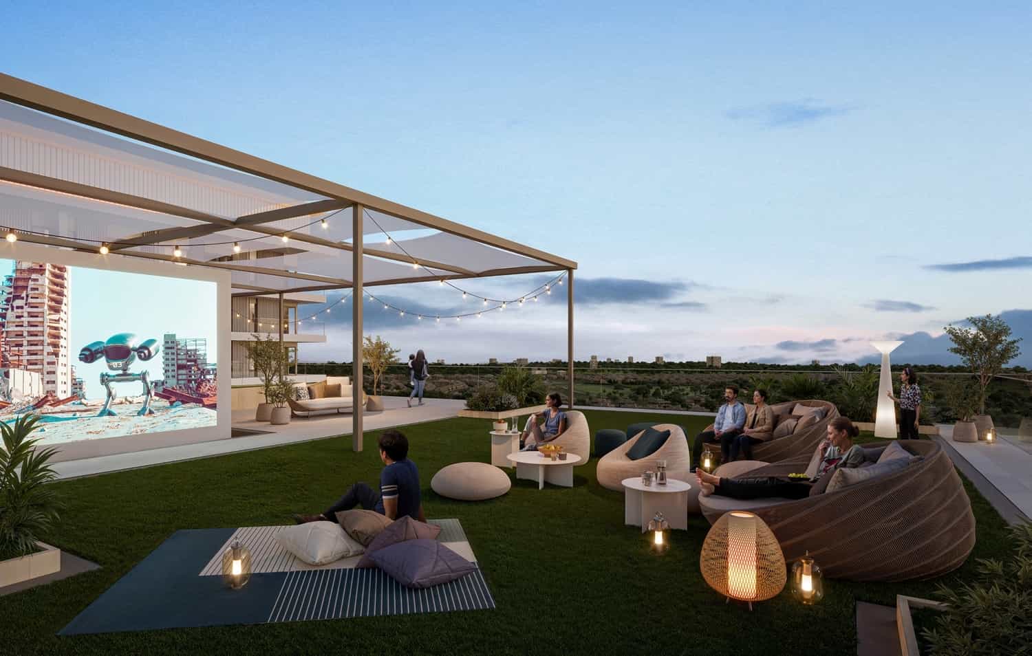 Outdoor Rooftop Cinema