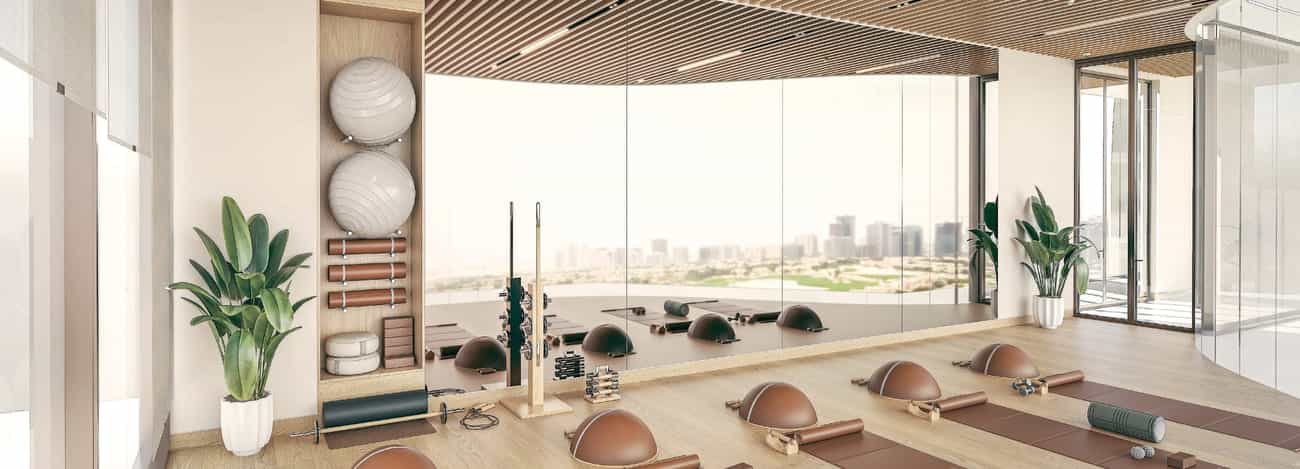 Indoor Yoga Studio And Outdoor Yoga Court