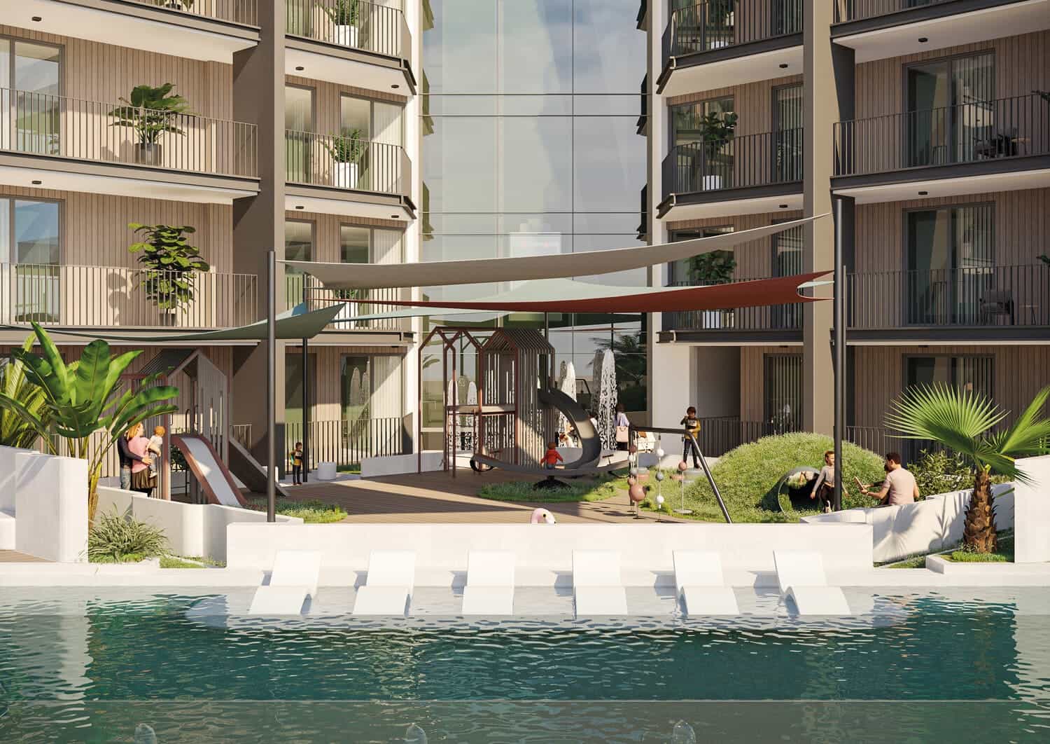Infinity Pool With Sun Shelf