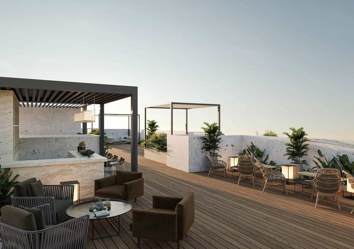 Bbq Area With A Party Place On Terrace