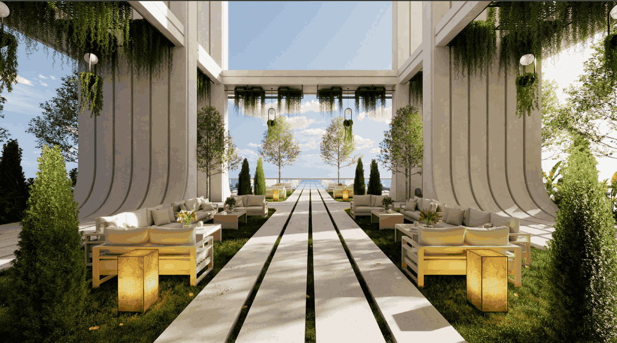 Outdoor Horizon Deck & Bar Area