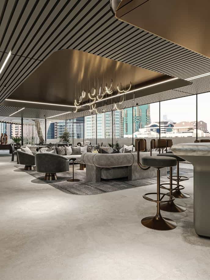 Lush Chic Bar Area