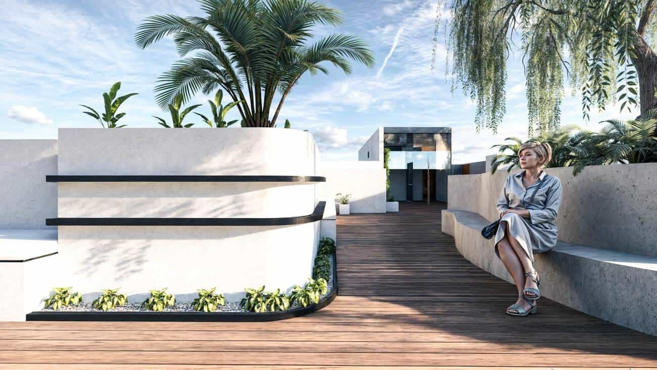 Rooftop Garden & Lounge Area