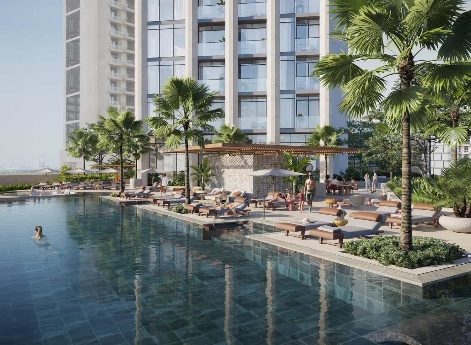 Podium Level Swimming Pool