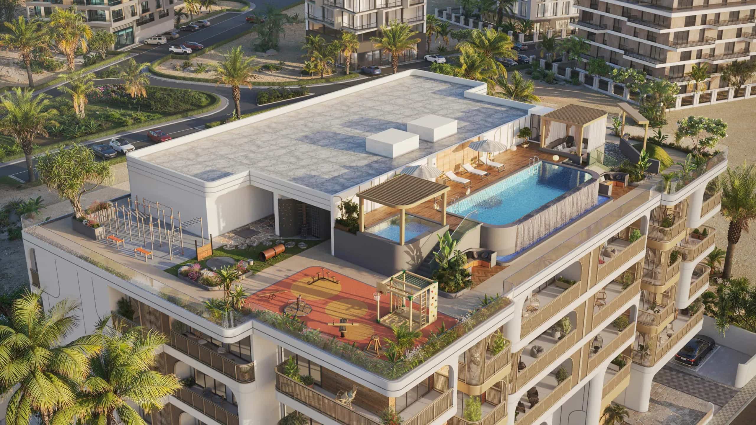Rooftop Pool, Sports & Louge Areas