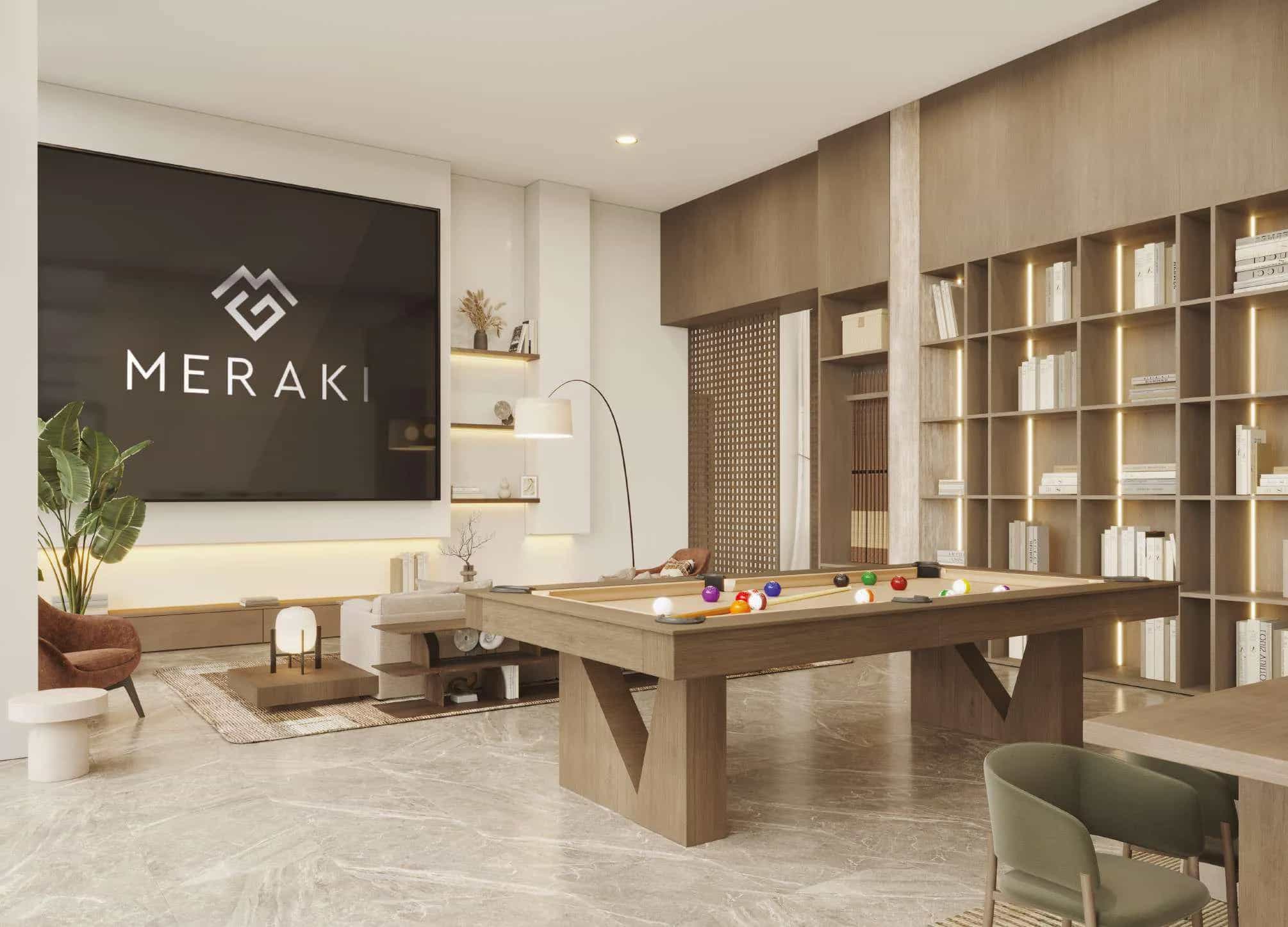 Gaming Room with Large Screen TV