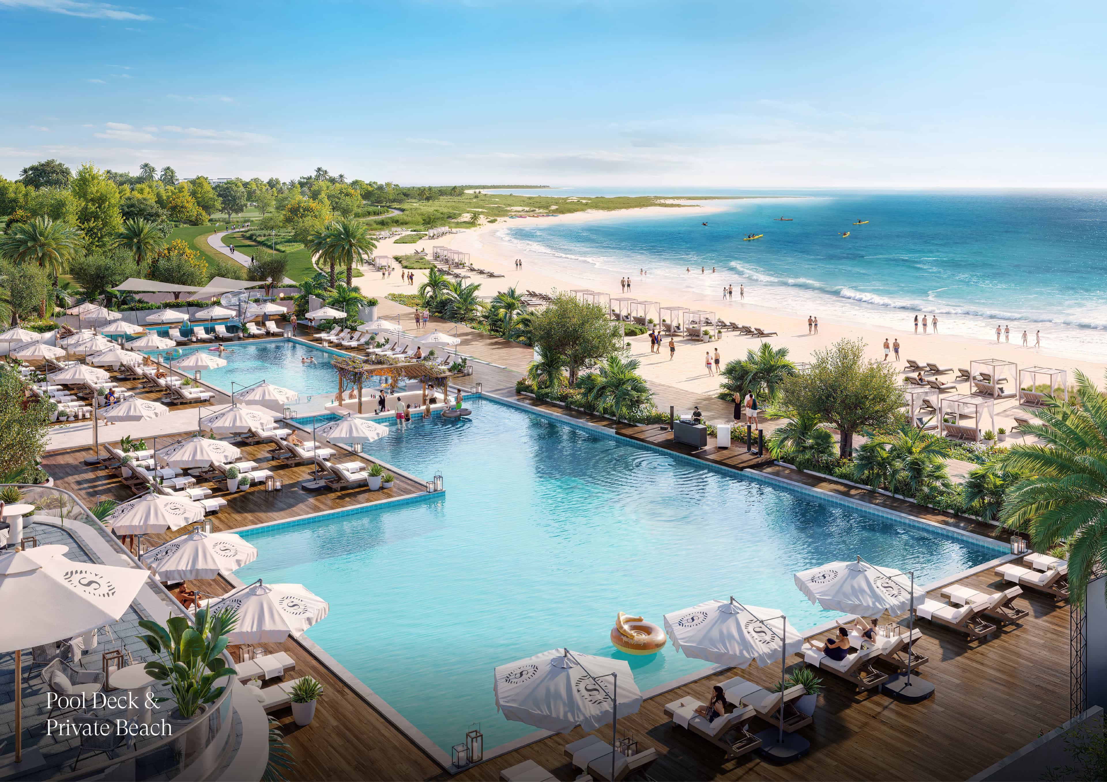 Pool Deck & Private Beach