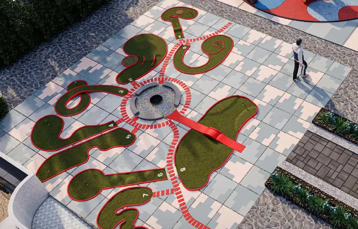 Shaded Mini Golf Corner
