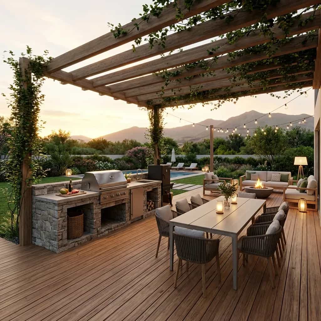 Outdoor Dining Area & BBQ Lounge