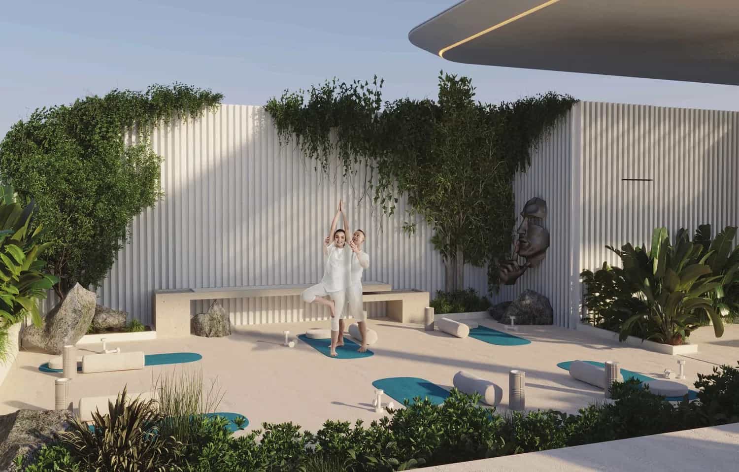 Yoga Area with Vertical Garden