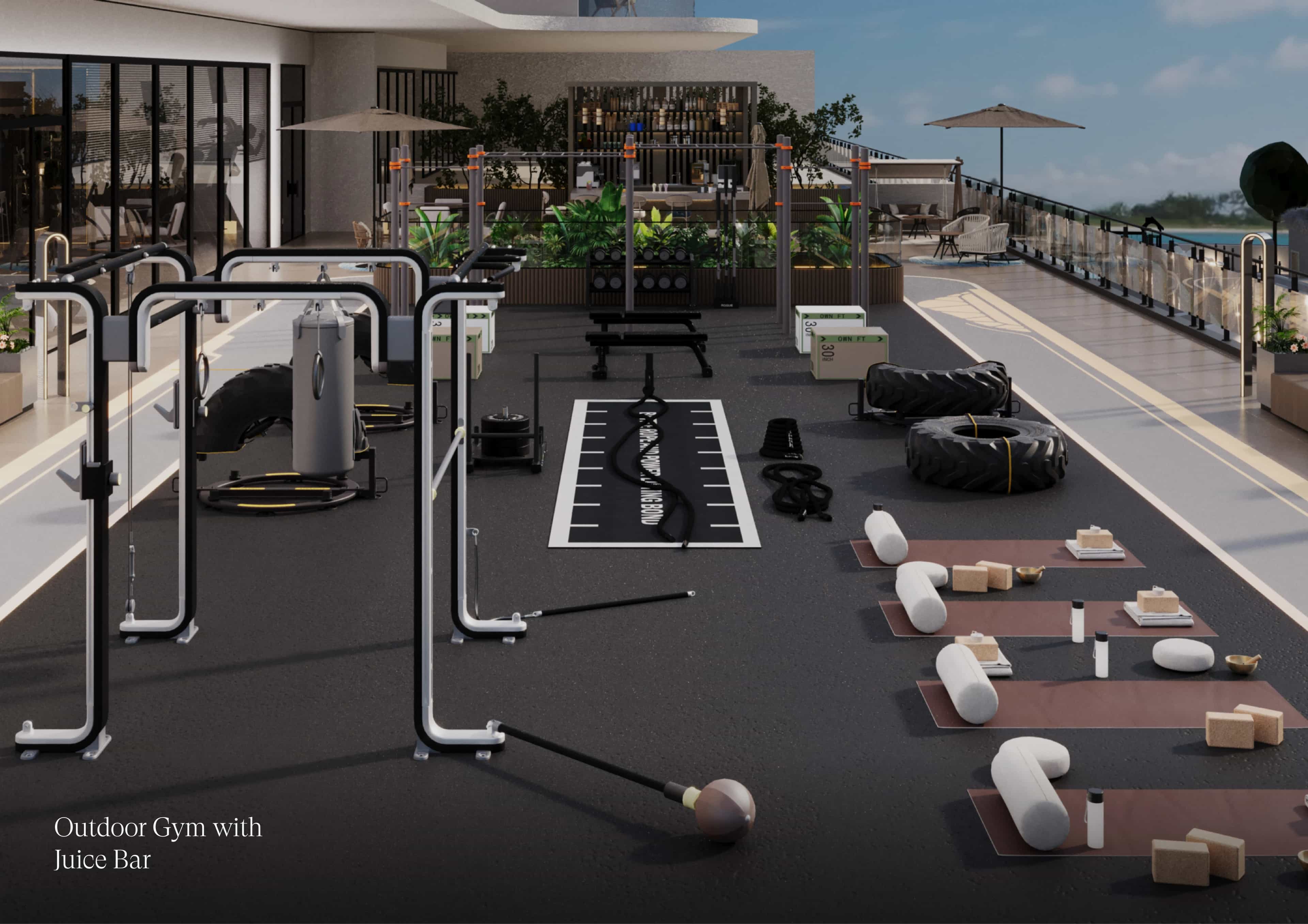 Outdoor Gym with Juice Bar