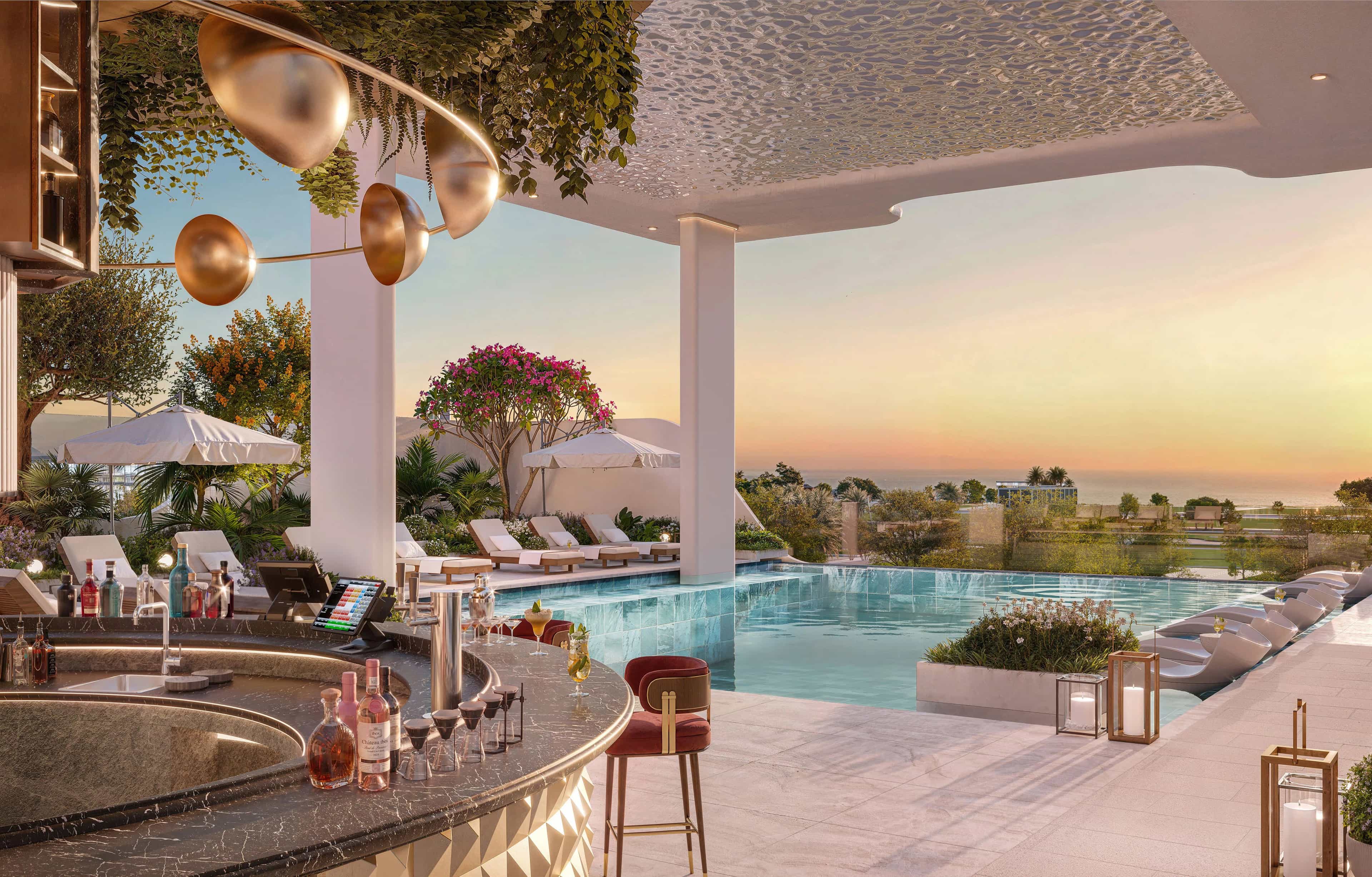Sunbathing Area & Cabanas
