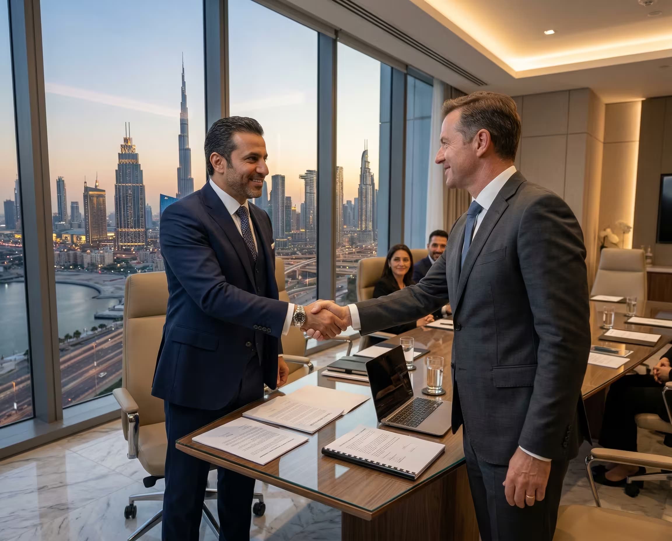 Takween advisors meeting with a property client