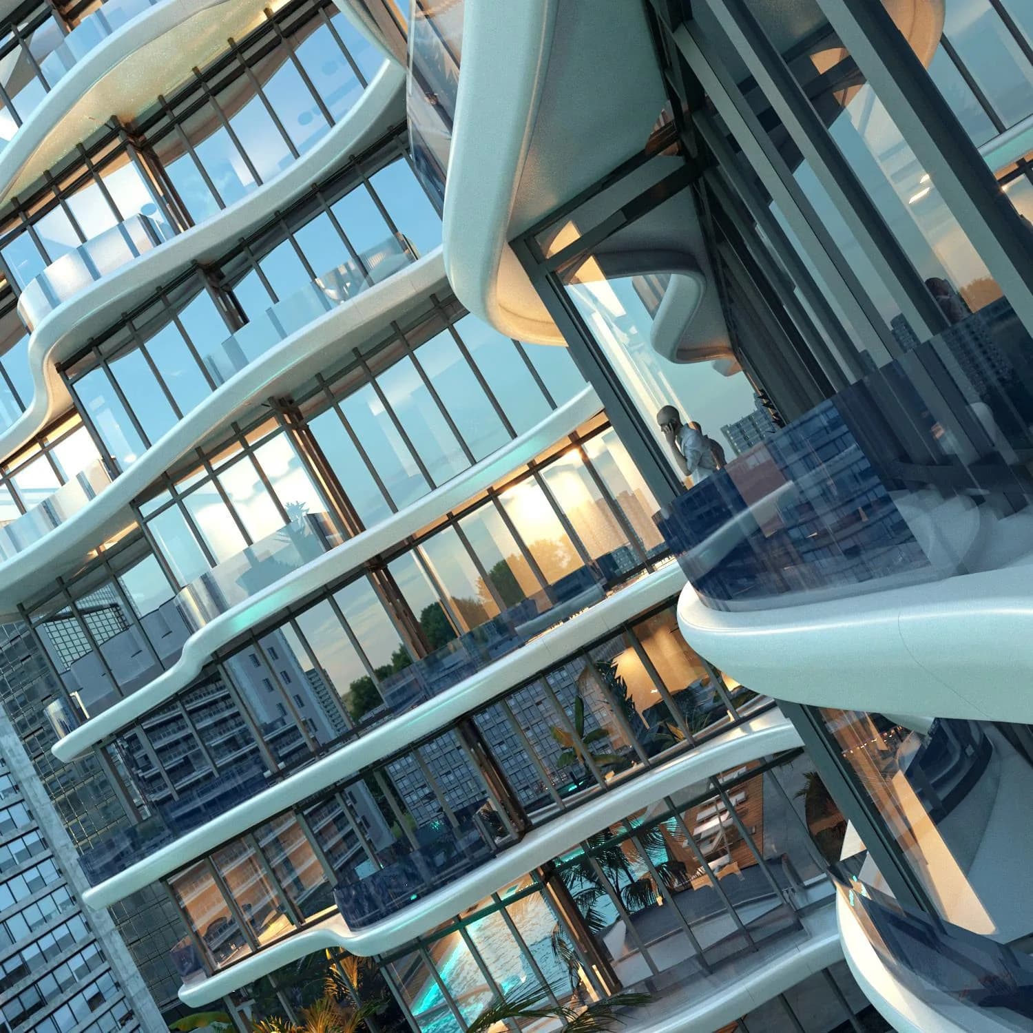 Premium residential building with pool deck in Dubai Islands