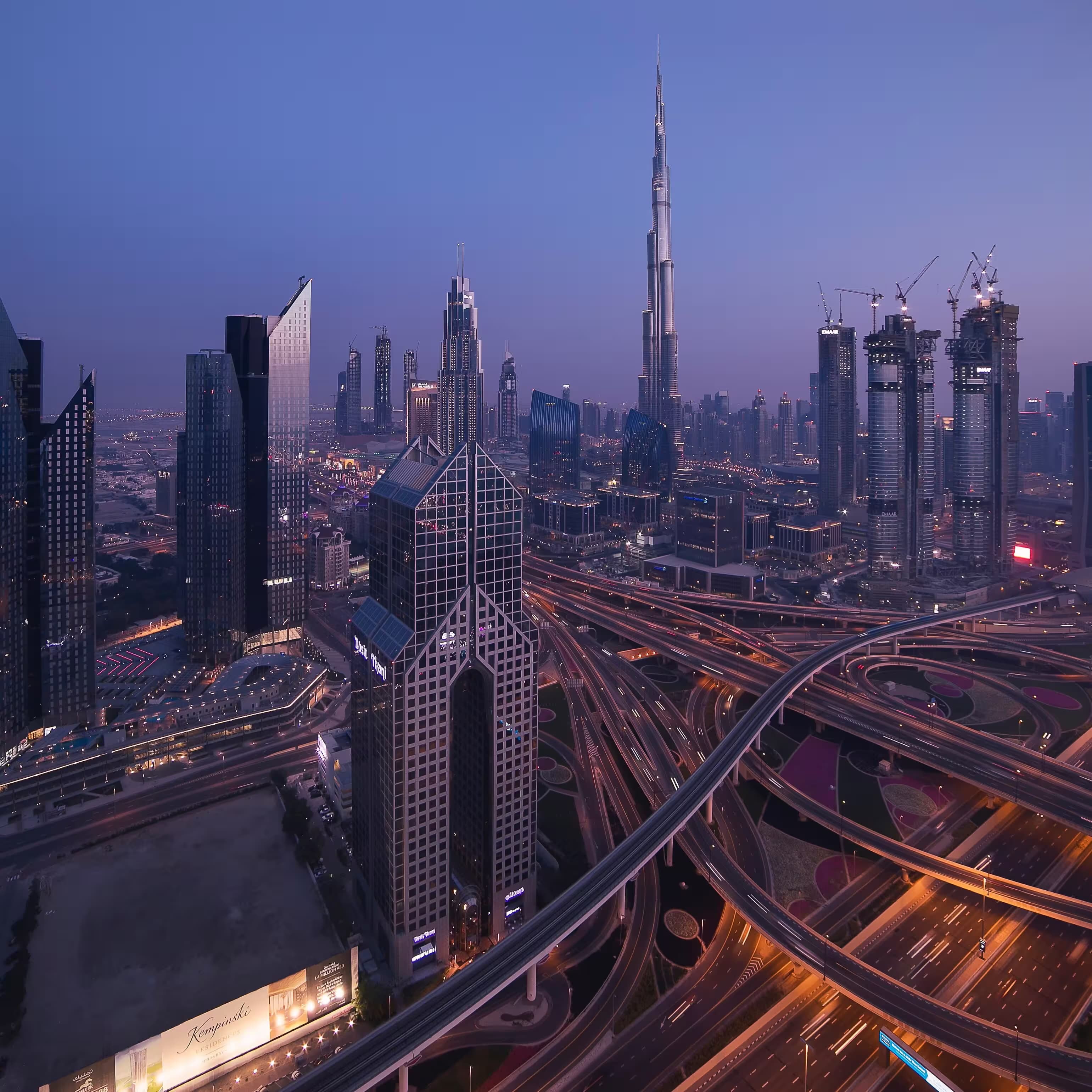 Dubai skyline view